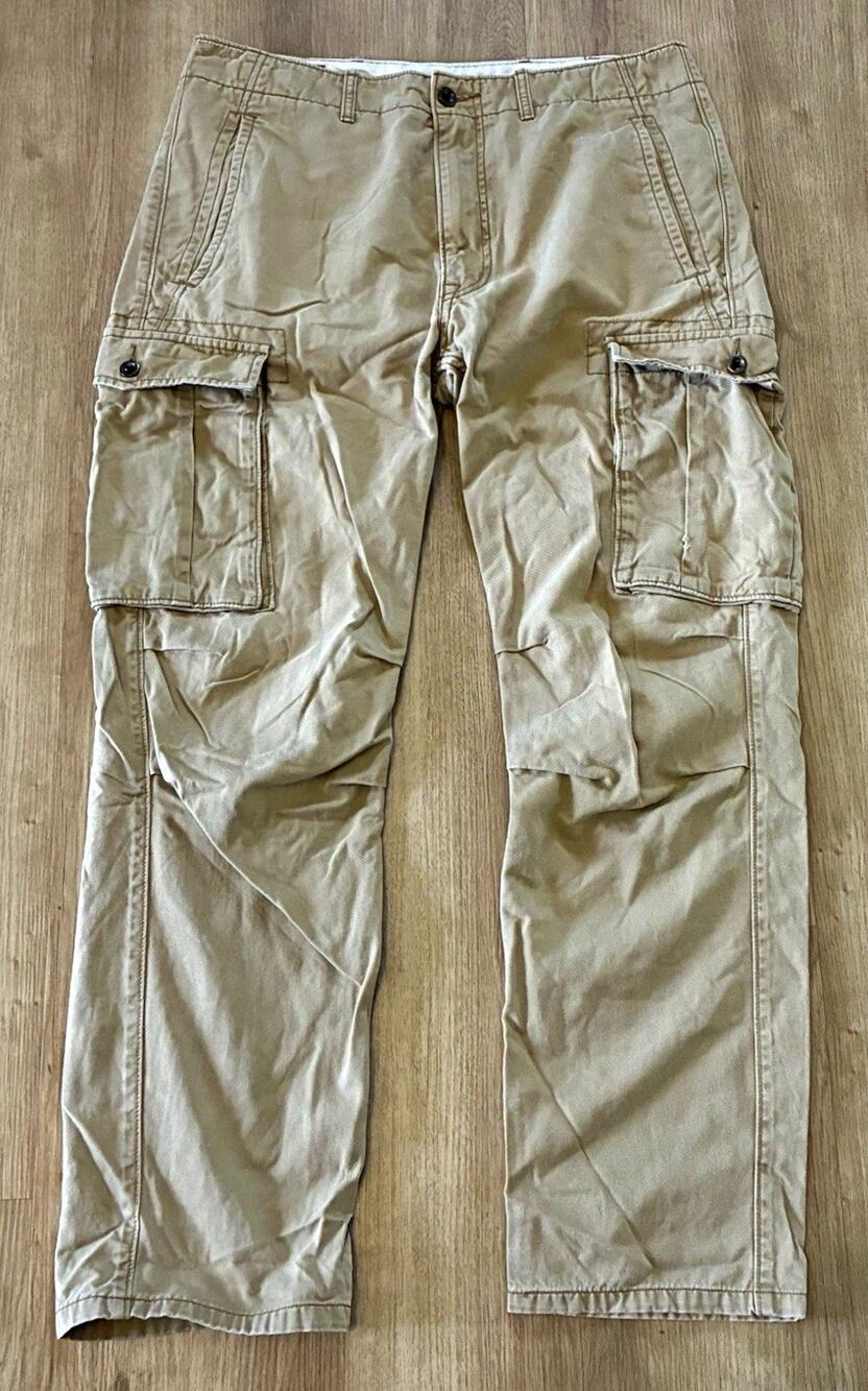 Levi Strauss & Co. Men’s Beige Cargo Pants 32x32 Cotton Twill Straight Fit